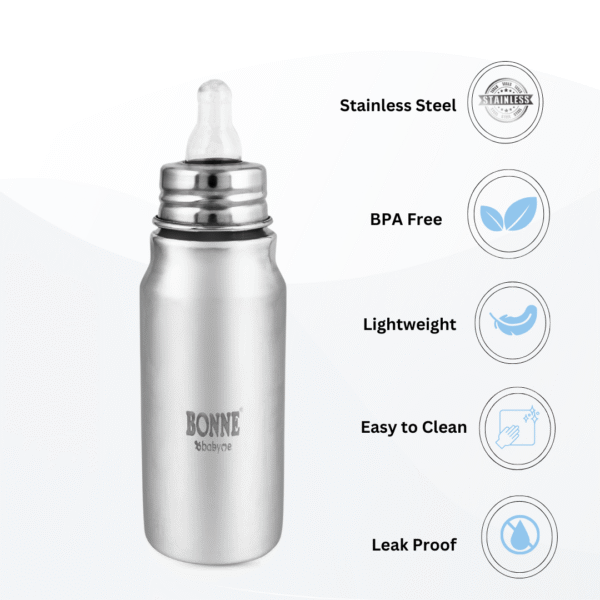 Premium Stainless Steel Feeding Bottle(300 ML) Pack of 15 - Image 2