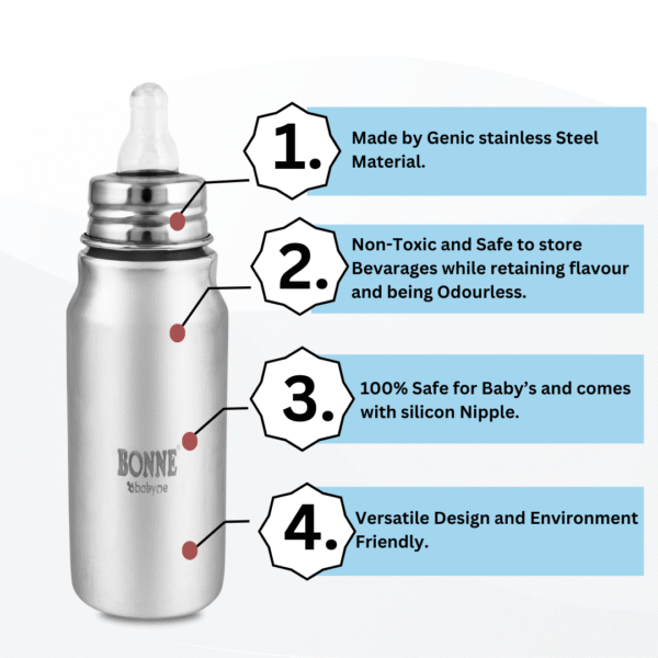 Premium Stainless Steel Feeding Bottle(300 ML) Pack of 15 - Image 6