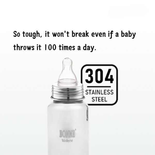 Babyme Premium Stainless Steel Feeding Bottle 160 ML Pack of 15 - Image 4