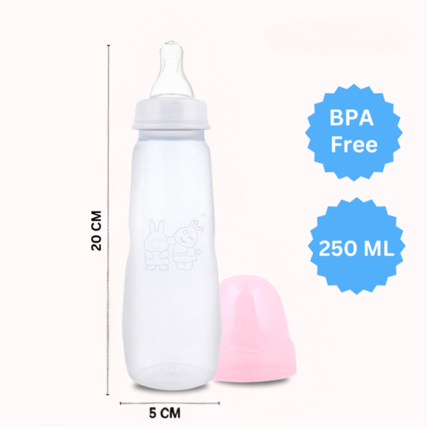 Babymye Polycare Smooth Neck Feeding Bottle 250 ML Pack of 4 - Image 3