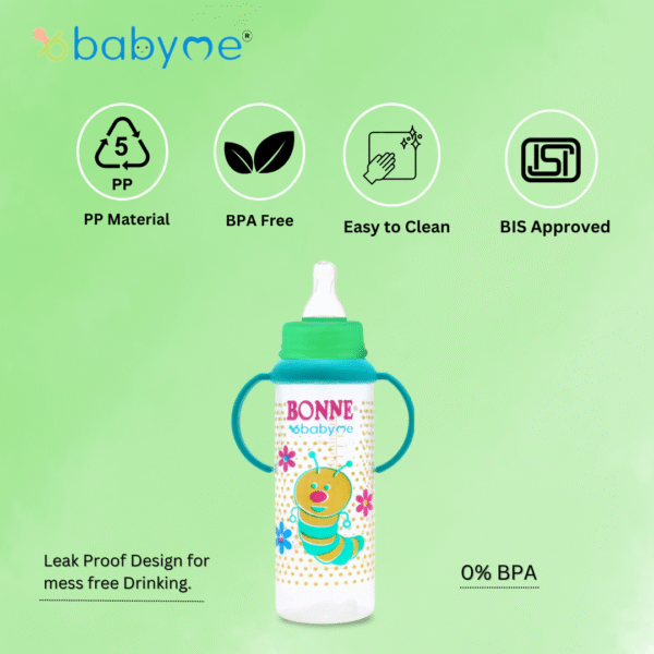 Babyme Easy Grip Feeding Bottle 250 ML Pack of 3 - Image 5
