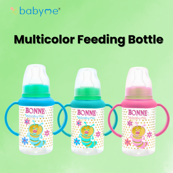 Babyme Easy Grip Feeding Bottle 150 ML Pack of 3 - Image 2