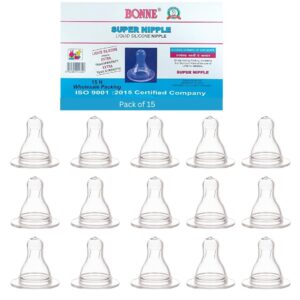 Anti-Colic Liquid Silicon Easy Flow Bottle Nipple Pack of 15
